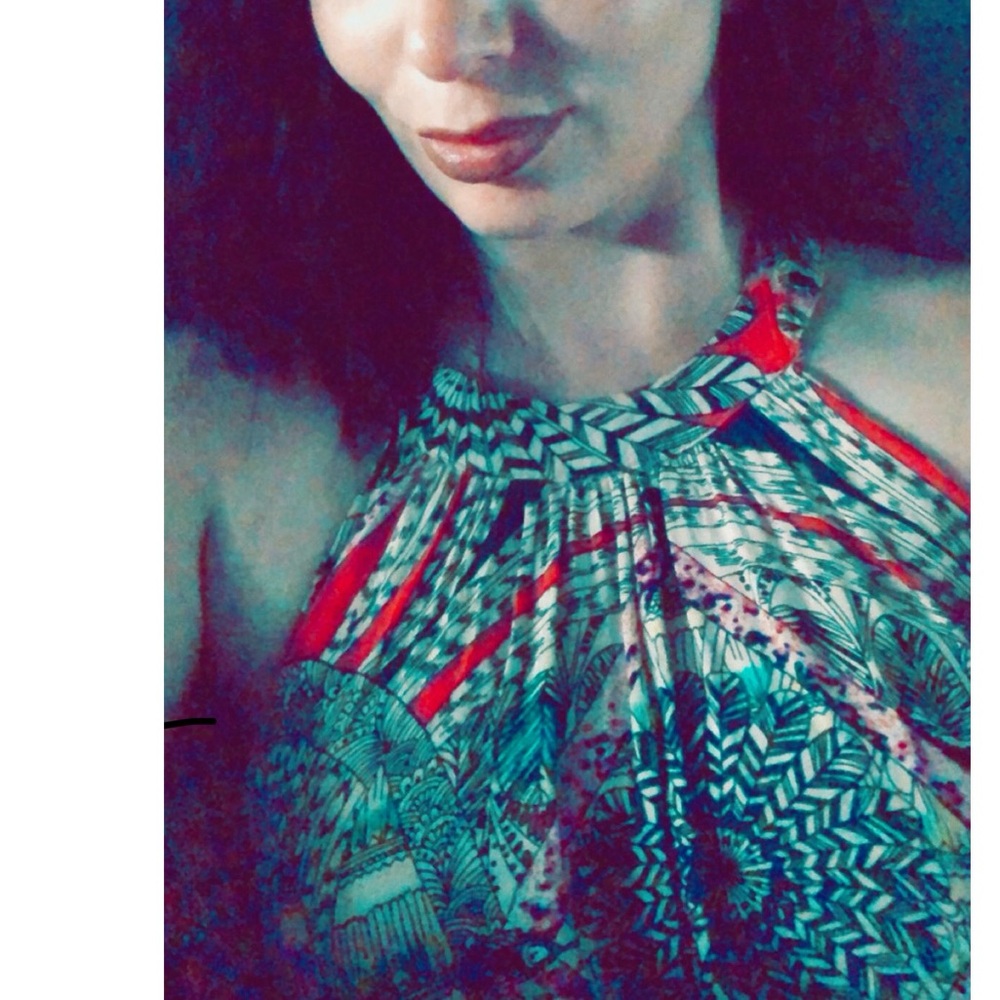 Multicolor Patterned Sleeveless Dress - Picture 5 of 6